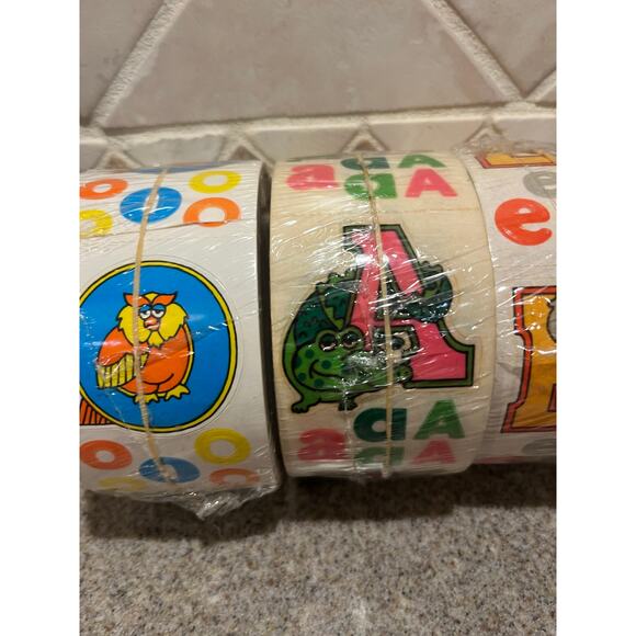 Vintage Russ Alpha Zoozees  Alphabet Sticker Sheet 1980s- 3 rolls - Picture 3 of 4